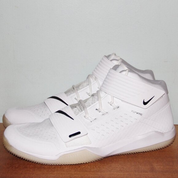 Nike Force Savage Turf  Mid Football Shoes Mens 14 White Black - Picture 2 of 6